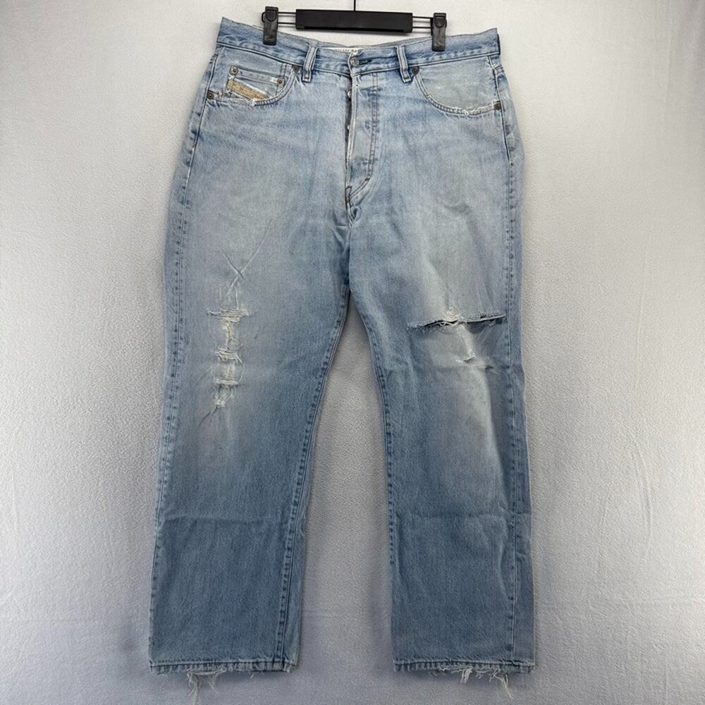 Diesel jeans men's 34 Fit 34x29 Blue Sparker Brave Baggy Vintage Distressed y2k